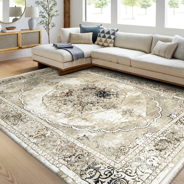 Latitude Vive Asheena Flatweave Grey/Beige/Black Rug Wayfair.co.uk